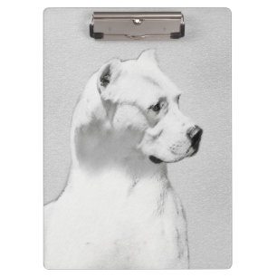 Porte-bloc Tableau Dogo Argentino - Art Chien original
