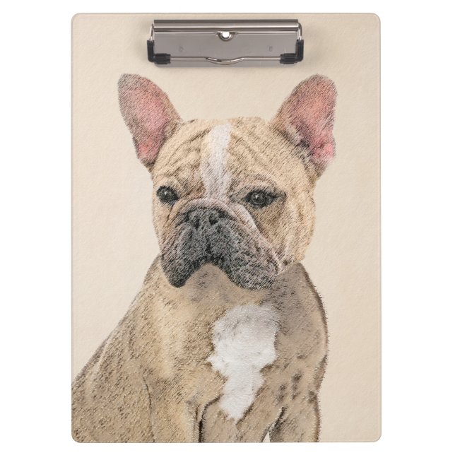 Porte-bloc Tableau Français Bulldog (Sable) - Joli Original D (Devant)