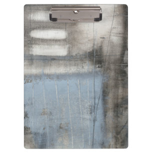 Porte-bloc Tableau gris et bleu Abstrait