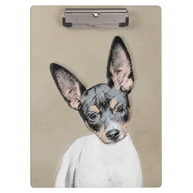 Porte-bloc Tableau Rat Terrier - Cute Original Chien Art (Devant)