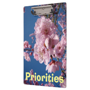 Porte-bloc Tablettes de priorités Personnaliser Fleurs de pri