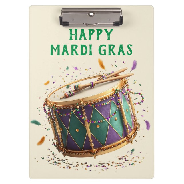 Porte-bloc Tambour de fête de Mardi Gras (Devant)