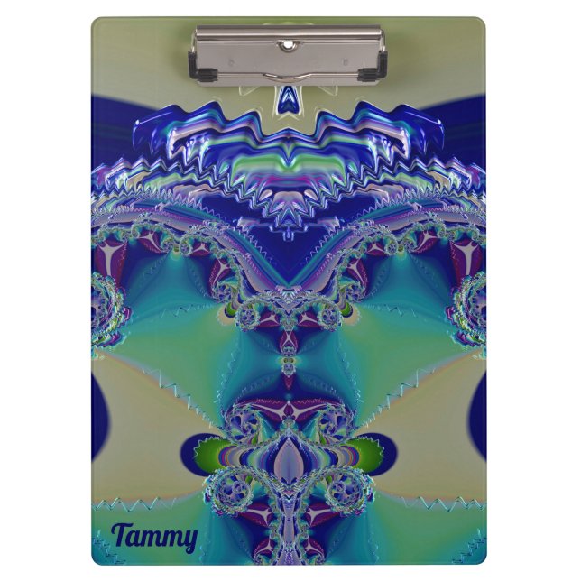 Porte-bloc TAMMY ~ WOW ! ÉTRANGE ! Aqua jaune bleu et vert (Devant)