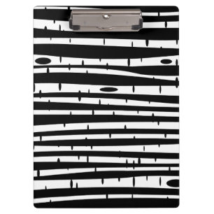Porte-bloc Tapis de souris à motif d'arbre noir et blanc mign
