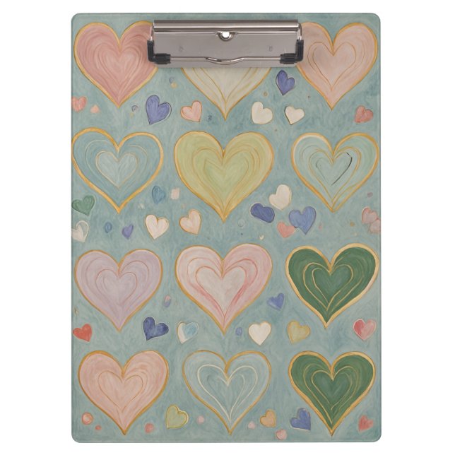 Porte-bloc Tapisserie Pastel Heart (Devant)
