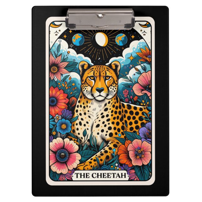 Porte-bloc Tarot du Guépard – Vitesse, Concentration et Manif (Devant)
