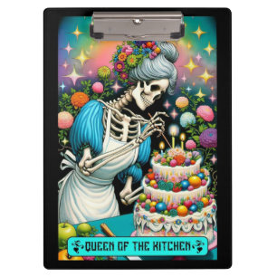 Porte-bloc Tarot Reine de la Cuisine Boulanger squelette go