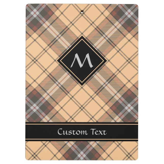 Porte-bloc Tartan beige et Brown (Dos)
