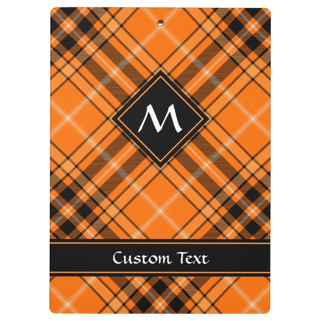 Porte-bloc Tartan orange d'Halloween (Dos)