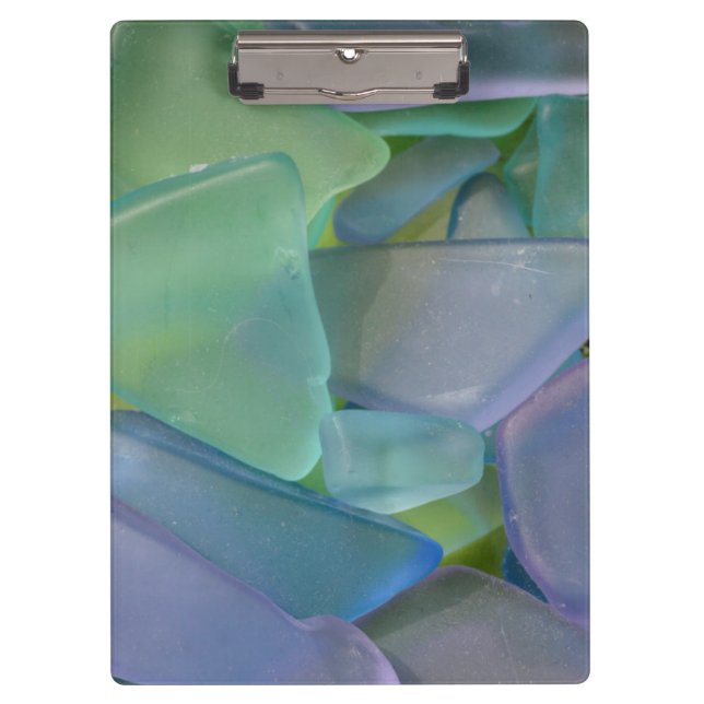 Porte-bloc Tas de verre de plage bleu, Alaska (Devant)