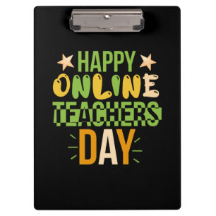 Porte-bloc Teacher Art Happy Online Teacher Day