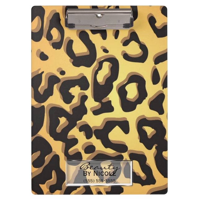 Porte-bloc Tendance Bronzage Tchéopard Léopard Glam Personnal (Devant)