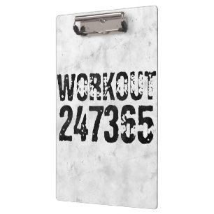 Porte-bloc Texte usé et rayé Workout 247365 rustique