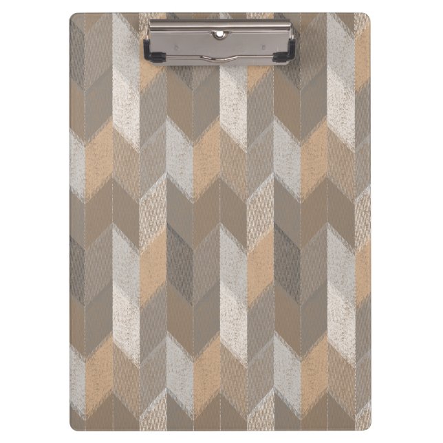 Porte-bloc Texturé Bleu, Jaune, Chevron Olive. (Devant)