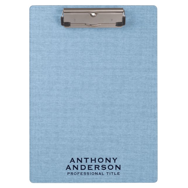 Porte-bloc Texture de tissu bleu clair (Devant)