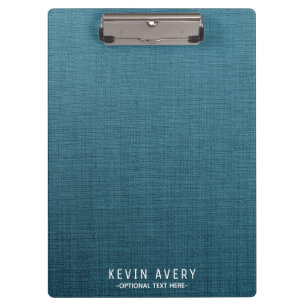 Porte-bloc Texture simple de lin bleu