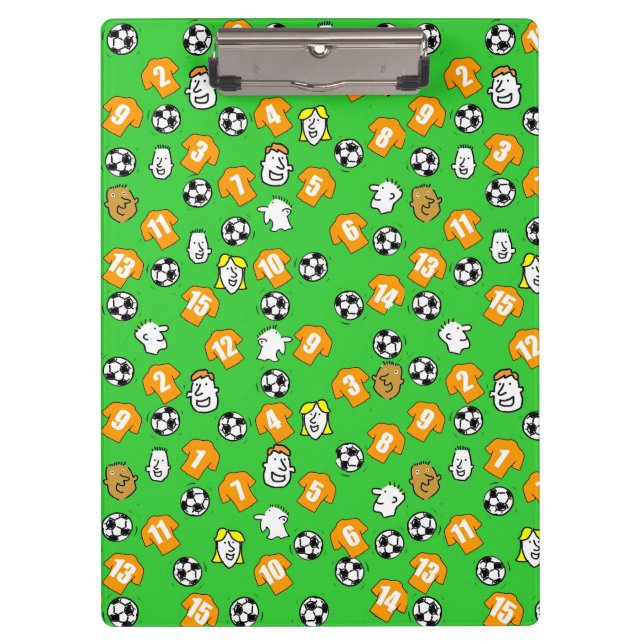 Porte-bloc Thème de football avec Chemises Orange Gold (Devant)