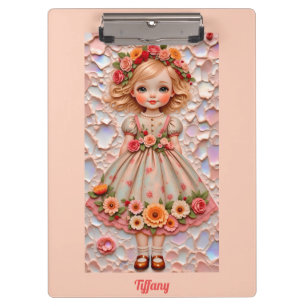 Porte-bloc TIFFANY ~ Jolie fille Vintage ~ Porte - bloc