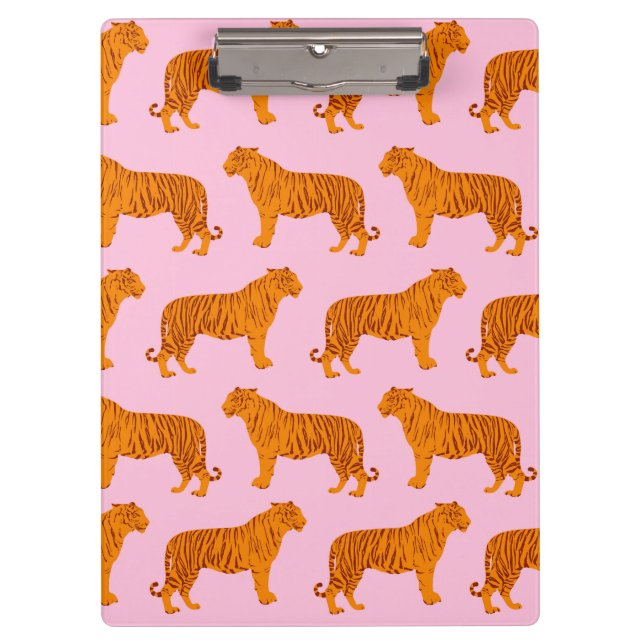 Porte-bloc Tiger animal rose moderne (Devant)