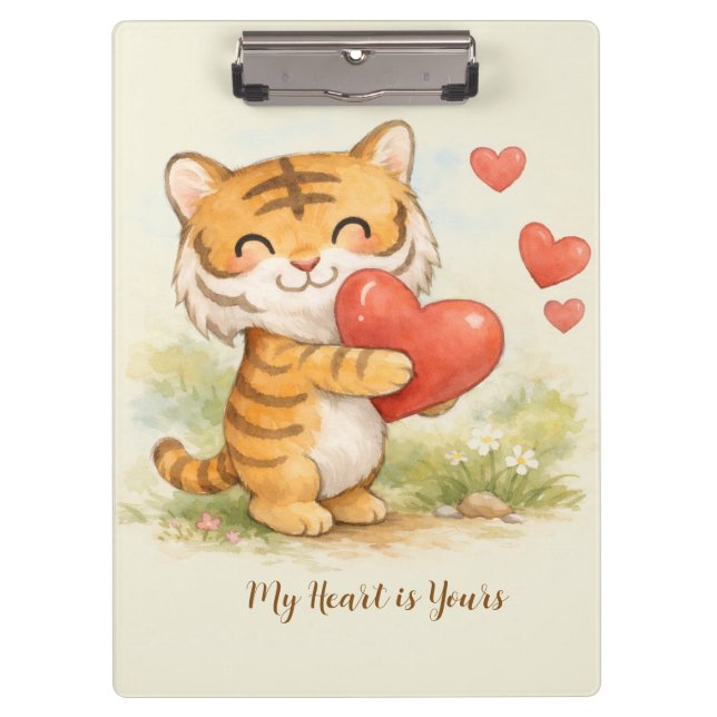 Porte-bloc Tigre de la Saint-Valentin (Devant)