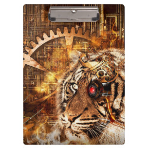 Porte-bloc Tigre de Steampunk