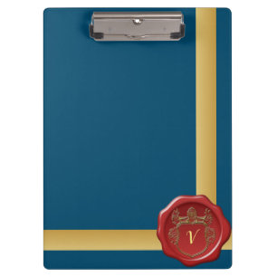 Porte-bloc Timbre Motif Monogramme moderne et élégant #3
