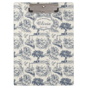 Porte-bloc Toile de Jouy Française Vintage Personnalisée