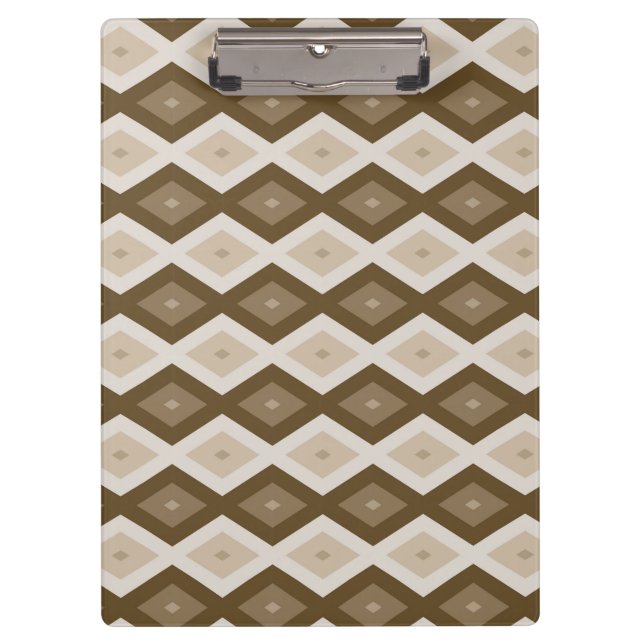 Porte-bloc Tons de motif diamant brun (Devant)