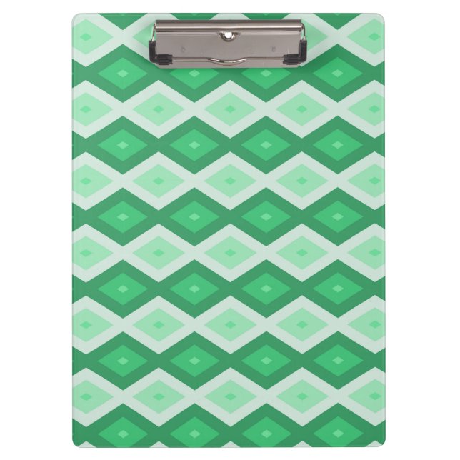 Porte-bloc Tons de motif diamant vert (Devant)