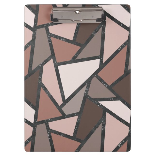 Porte-bloc Tons de motif en vitrail marron (Devant)