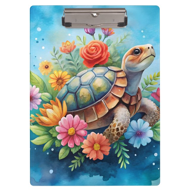 Porte-bloc Tortue florale (Devant)