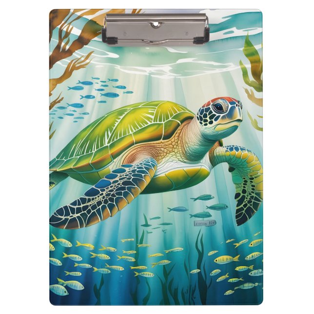 Porte-bloc Tortue peinte (Devant)