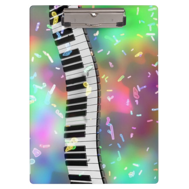 Porte-bloc Touches de piano et notes de musique (Devant)