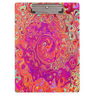 Porte-bloc Tourbillon de marbre rétro abstrait corail et viol