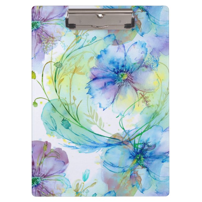 Porte-bloc Tourbillon floral aquarelle (Devant)