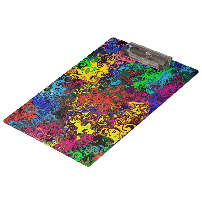 Porte-bloc Tourbillonneurs Colorés Abstraits / (Incliné)