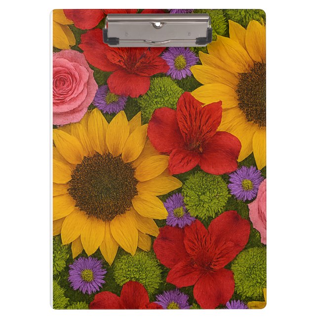 Porte-bloc Tournesol et Rose (Devant)