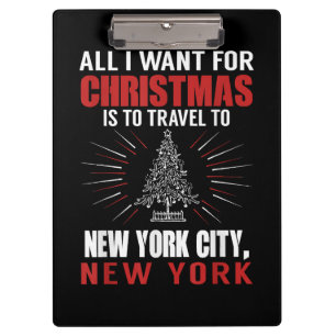 Porte-bloc Tout Ce Que Je Veux Pour Voyage De Noël À New York
