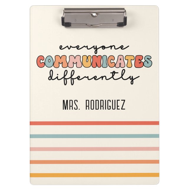 Porte-bloc Tout Le Monde Coloré Communique Différemment (Devant)