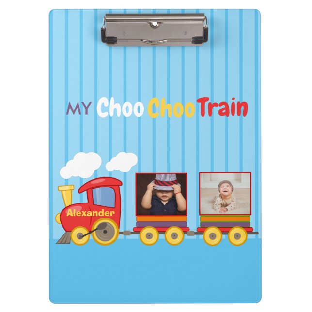 Porte-bloc Train Jouet Toddler Boy Birthday Blue (Devant)