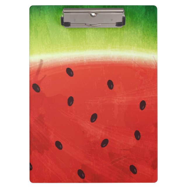 Porte-bloc Tranche géante de pastèque à l'aquarelle mignonne  (Devant)
