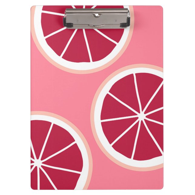 Porte-bloc Tranches de pamplemousse rose (Devant)