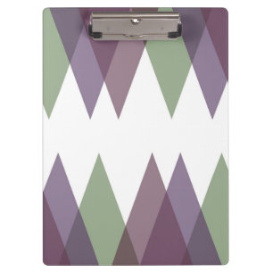 Porte-bloc Triangles mauve et vert