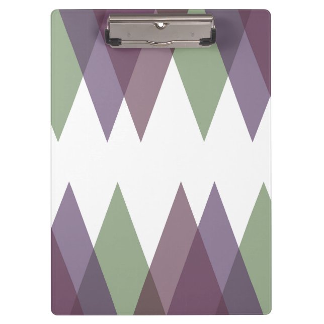 Porte-bloc Triangles mauve et vert (Devant)