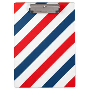 Porte-bloc Tricolor Diagonal Stripes (bleu, blanc et rouge)