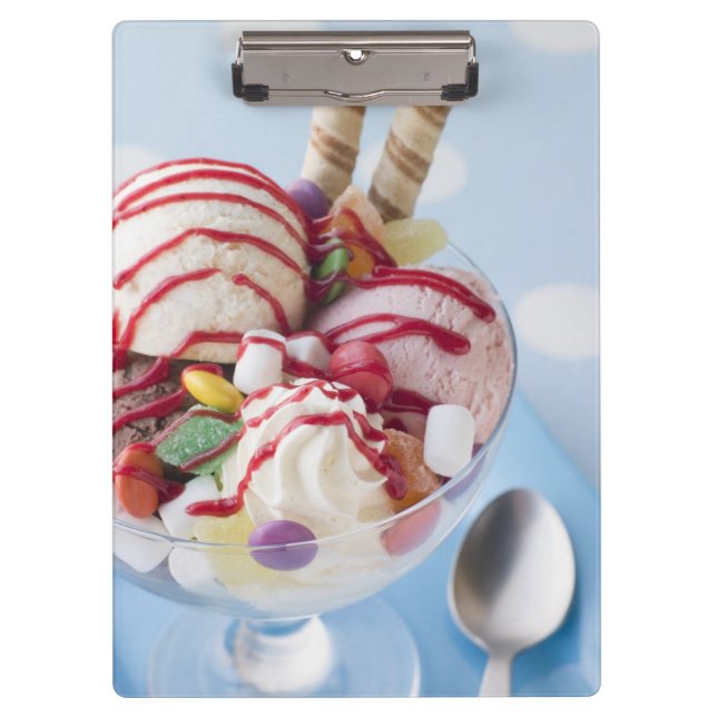 Porte-bloc Trio de crème glacée et de parfait doux (Devant)