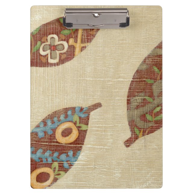 Porte-bloc Trois Feuilles sur l'Arrière - plan Texture Linen (Devant)