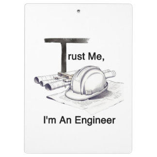 Porte-bloc Trust Me I'm An Engineer Professional Clipboard