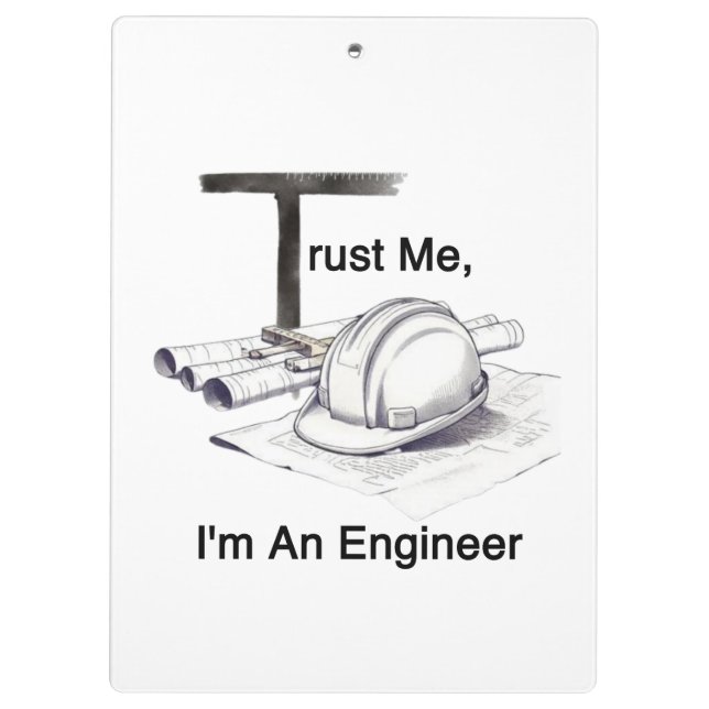 Porte-bloc Trust Me I'm An Engineer Professional Clipboard (Dos)