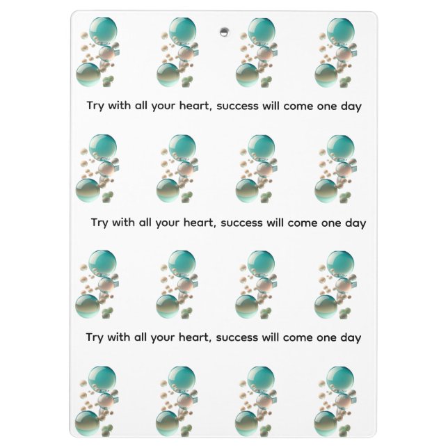 Porte-bloc Try with all your heart success  (Dos)